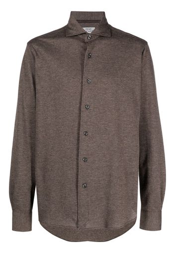 spread collar piqué shirt