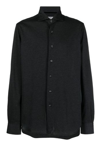 spread collar piqué shirt