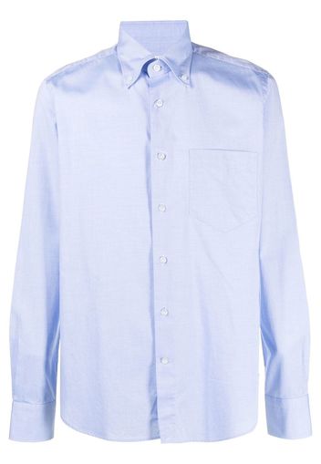 Orian long sleeve cotton shirt - Blu