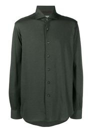 spread collar piqué shirt