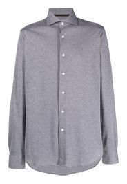 spread collar piqué shirt