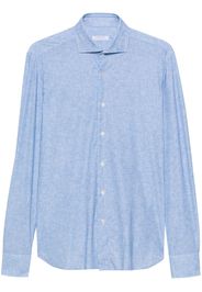 Orian mélange-effect shirt - Blu