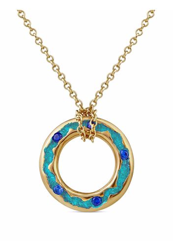 Origin 31 Collana con pendente Rock Pool in oro giallo 18kt con zaffiri