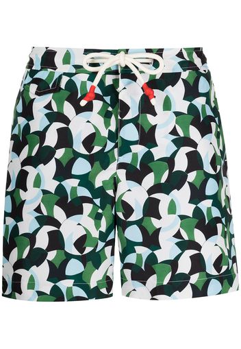 Orlebar Brown geometric-pattern swimming trunks - Verde