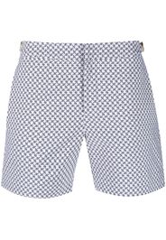 Orlebar Brown Bulldog Seals jacquard-print swim shorts - Bianco