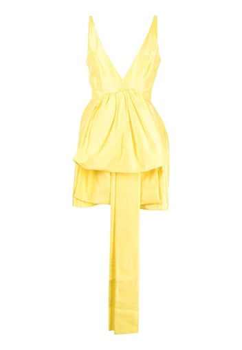 Oroton V-neck ruffled mini dress - Giallo