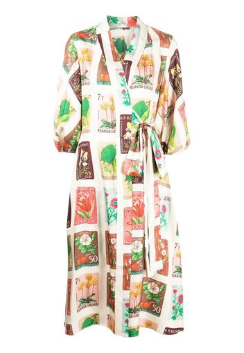 Oroton floral-print wrap dress - Multicolore