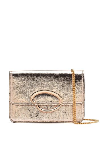 Oscar de la Renta Borsa a tracolla Oath metallizzata - GRAPEFRUIT