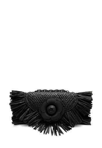 Oscar de la Renta Raffia Fringe TRO bag - Nero