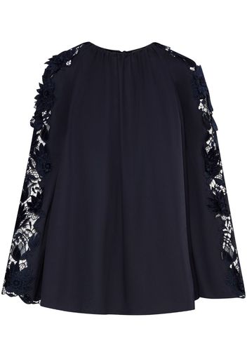 Oscar de la Renta Blusa Water Lily Guipure Trapeze