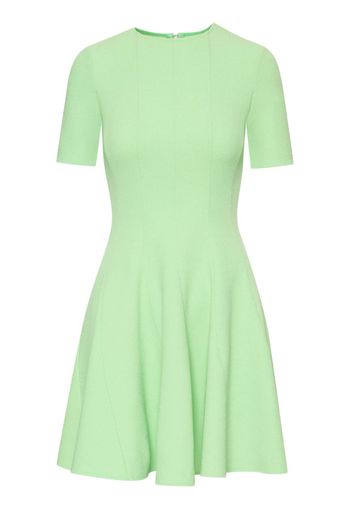 Oscar de la Renta pleated short-sleeve minidress - Verde