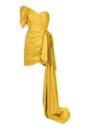 Oscar de la Renta one-shoulder ruched silk dress - Giallo