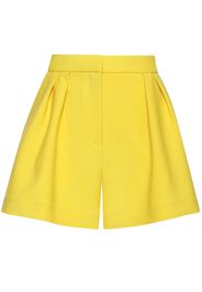 Oscar de la Renta Shorts sartoriali con pieghe - Giallo