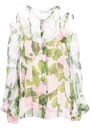 Oscar de la Renta Camicia a fiori - Verde