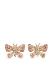 Oscar de la Renta Butterfly crystal-embellished earrings - Rosa