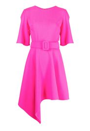 Oscar de la Renta asymmetric-hem belted dress - Rosa