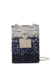 Oscar de la Renta Clutch Alibi con paillettes - Blu