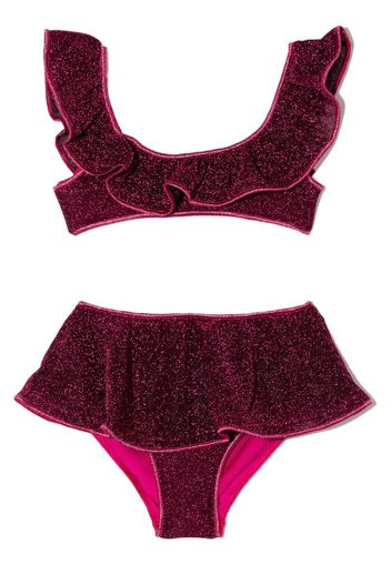 Oseree Kids Set bikini con effetto metallizzato - Toni neutri