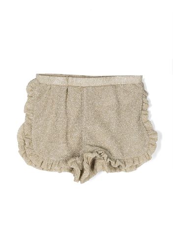 Oseree Kids glittered elasticated-waist shorts - Oro