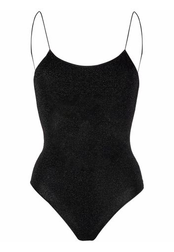 Oséree open-back lurex swimsuit - Nero