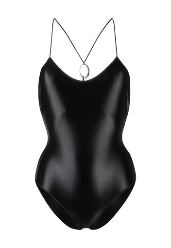 Oséree open-back halterneck swimsuit - Nero