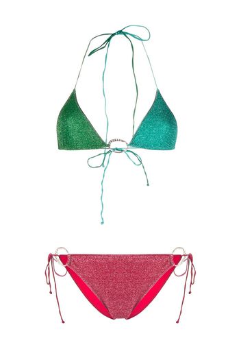 Oséree Gem Colore metallic-effect bikini - Rosa