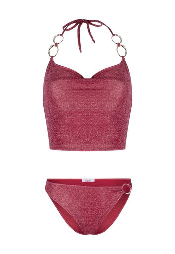 Oséree Lumière O Gem metallic-effect bikini - Rosa