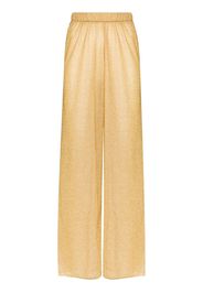Lumière metallic wide leg trousers