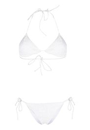 Oséree Set bikini con paillettes - Bianco