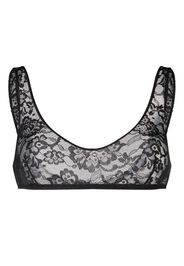 Oséree Reggiseno sportivo in pizzo a fiori - Nero