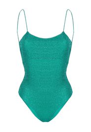 Oséree Lumière Lacé metallic-effect swimsuit - Blu