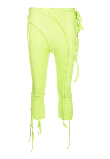 Ottolinger cropped panelled-design trousers - Verde