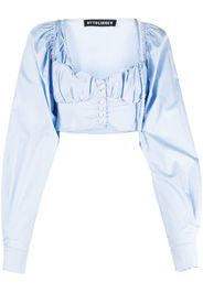 Ottolinger cropped button-fastening blouse - Blu