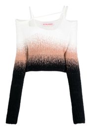 Ottolinger gradiebt-effect off-shoulder knitted jumper - Bianco