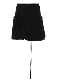 Ottolinger pinstripe-print bubble mini skirt - Nero