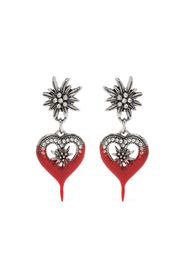 Ottolinger Orecchini Dipped Flower Heart - Rosso