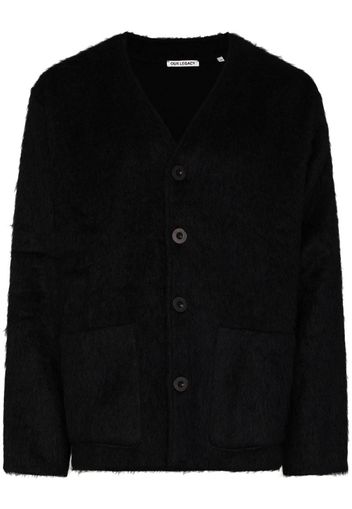 Mohair Button-Up Cardigan