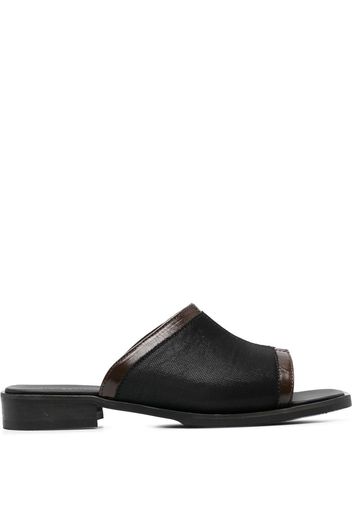 Our Legacy open toe leather slides - Nero