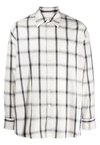 Our Legacy long-sleeve check shirt - Bianco