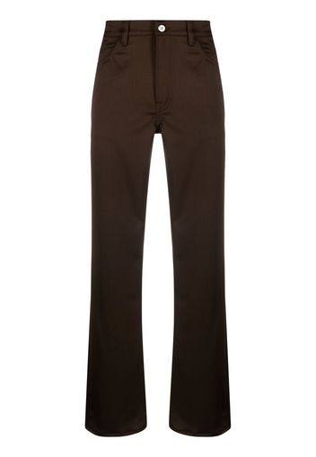 Our Legacy straight-leg high-waisted trousers - Marrone