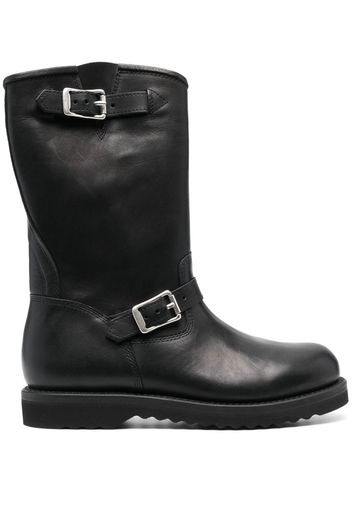 Our Legacy 35mm buckle-fastening leather boots - Nero