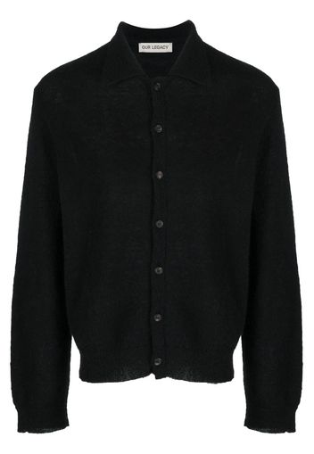 OUR LEGACY alpaca-blend knitted cardigan - Nero