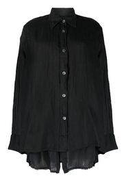 OUR LEGACY semi-sheer ramie shirt - Nero