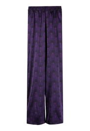 OZWALD BOATENG geometric-print silk trousers - Viola