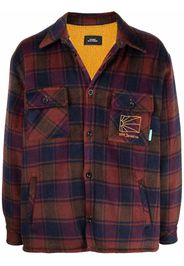 PACCBET check shirt jacket - Rosso