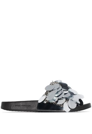 sequin strap slides