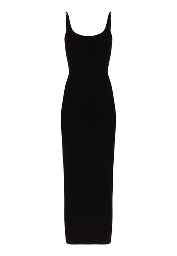 fitted jersey maxi dress