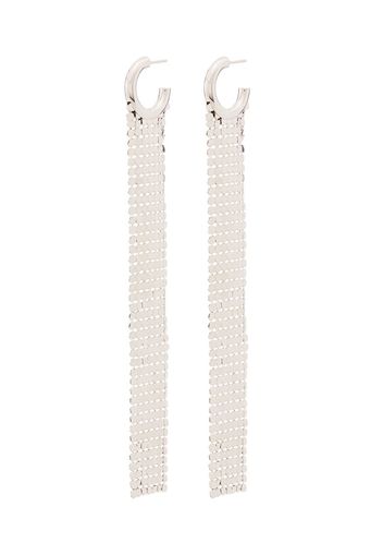 silver-tone Pixel chainmail earrings