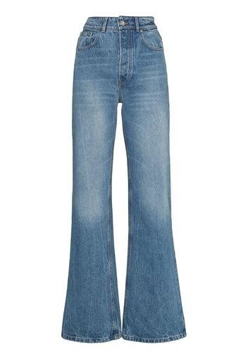 Paco Rabanne high-rise wide-leg jeans - Blu