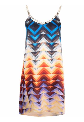 Paco Rabanne geometric-print dress - Blu